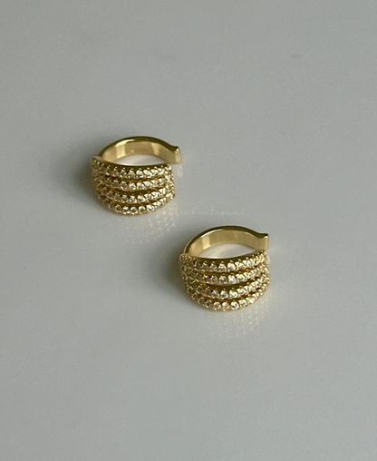 Earcuff oro con zirconia baño en oro 18K