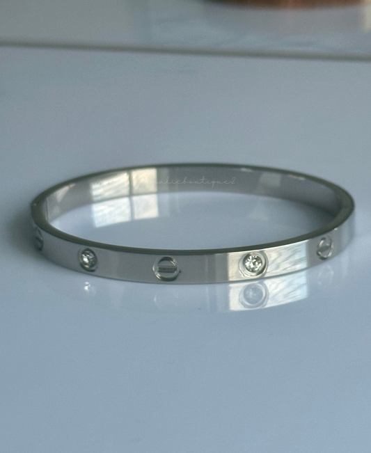 Bangle plata con righstone