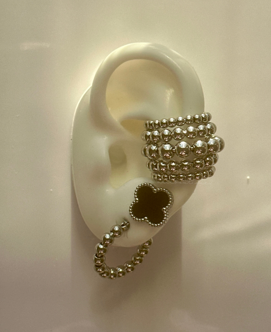 Earcuff de balines en plata